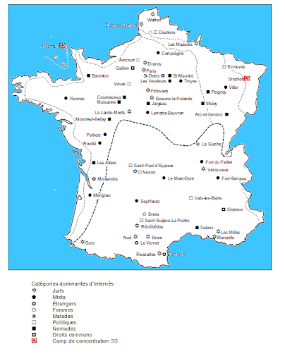 Main Camps in France 1940-1944